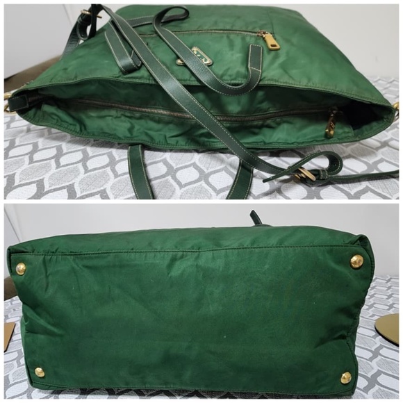 Authentic PRADA Nylon 2way Shopper Tote Bag Green - Picture 7 of 16